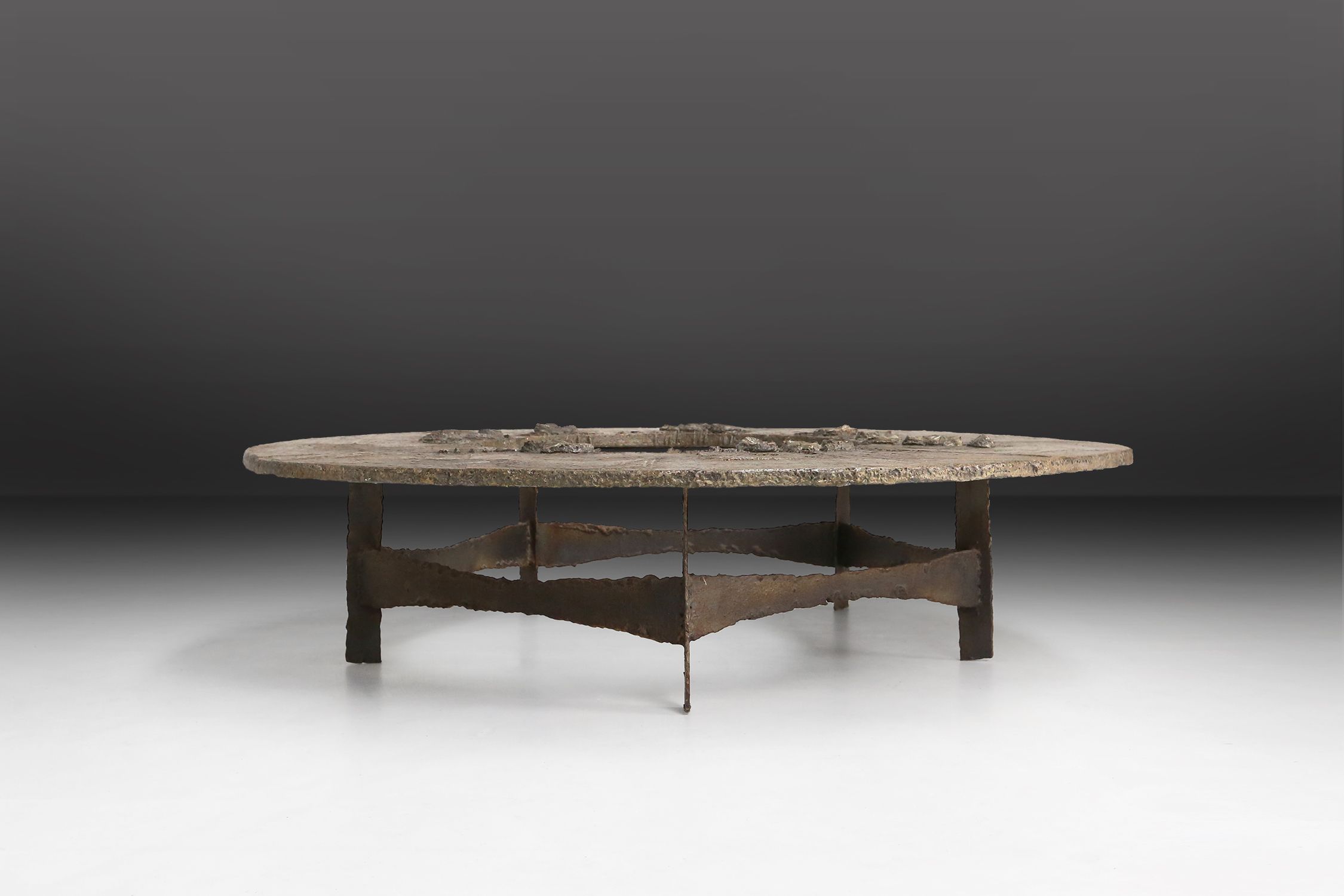 Early Coffee Table signed by Pia Manu, Belgium 1960sthumbnail